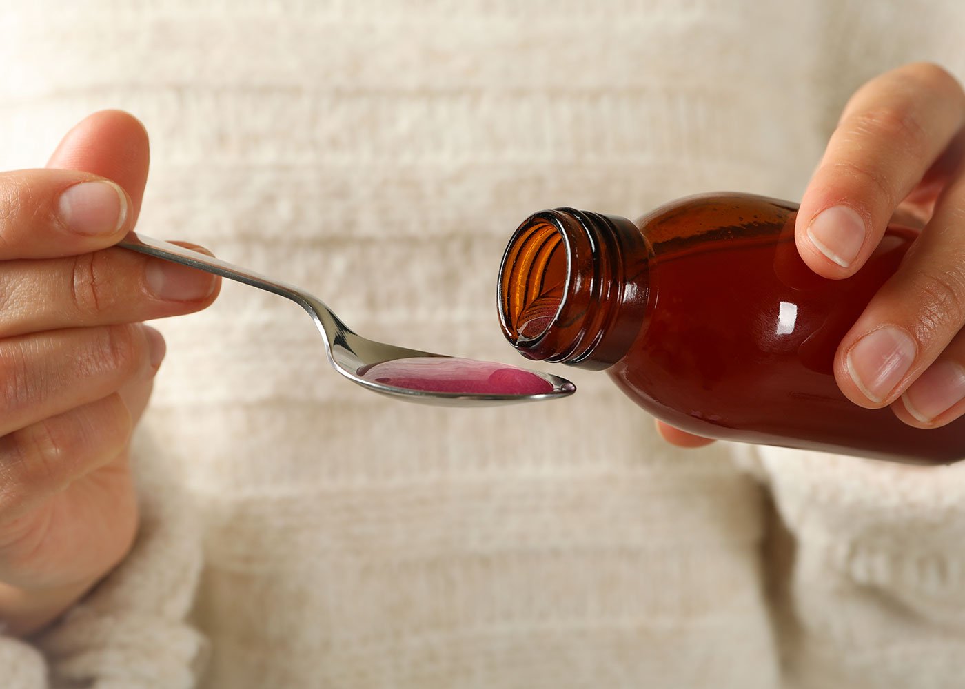 Codeine, an opioid found in some prescription cough syrups.